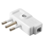 SPINA MOBILE - A 90° - STANDARD ITALIANO - 2P+T 10A 250V ac - TIPO SPA11 - BIANCO - GEW GW28007