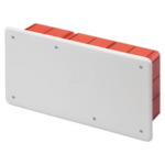 CASSETTA DI DERIVAZIONE E CONNESSIONE - PER PARETI IN MURATURA - CON GUIDA DIN - DIMENSIONI 294X152X75 - COPERCHIO BIANCO RAL9016 - GEW GW48007