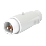 SPINA MOBILE DIRITTA - IP44 - 2P 16A 20-25 e 40-50V 50-60HZ c.c. - BIANCO - 10H - CABLAGGIO A VITE - GEW GW60072