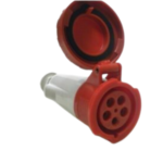 PRESA MOBILE DIRITTA HP IP66/IP67/IP68/IP69 3P+N+T 16A 380 415V 50/60HZ ROSSO 6H CABLAGGIO A VITE - GEW GW62031