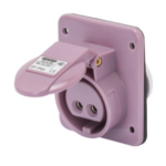 PRESA FISSA DA INCASSO A 10° - IP44 - 2P 16A 20-25V 50-60HZ VIOLA - S.R. - CABLAGGIO A VITE - GEW GW62265