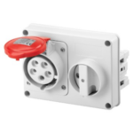 PRESA FISSA INTERBLOCCATA ORIZZONTALE - SENZA FONDO - SENZA BASE PORTAFUSIBILI - 3P+N+T 16A 346-415V - 50/60HZ 6H - IP44 - GEW GW66109