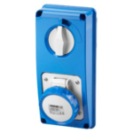 PRESA FISSA INTERBLOCCATA VERTICALE - SENZA FONDO - SENZA BASE PORTAFUSIBILI - 2P+T 16A 200-250V - 50/60HZ 6H - IP67 - GEW GW66304N