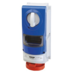 PRESA FISSA INTERBLOCCATA VERTICALE - SENZA FONDO - IMPIEGHI GRAVOSI - CON BASE PORTAFUSIBILI - 3P+N+T 32A 346-415V-50/60HZ 6H - IP66 - GEW GW66820