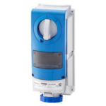 PRESA FISSA INTERBLOCCATA VERTICALE - SENZA FONDO - PER MONTAGGIO APPARECCHIATURE MODULARI - IMPIEGHI GRAVOSI - 2P+T 16A 200-250V-50/60HZ 6HP66 - GEW GW66827