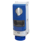PRESA FISSA INTERBLOCCATA VERTICALE - CON FONDO - CON BASE PORTAFUSIBILI - 2P+T 16A 200-250V-50/60HZ 6H - IP66 - GEW GW66954