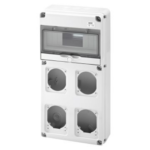 Q-DIN 10 MODULI - 2 FLANGE IEC 16A + 2 IEC 16/32 A - IP65 - GEW GW68003N