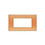 LIGHT - PLACCA 4 POSTI AMBRA OPALINO - BTICINO LEGRAND N4804AP