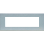 LIGHT - PLACCA 7 POSTI AZZURRO PERLA - BTICINO LEGRAND N4807AN