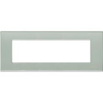 LIGHT - PLACCA 7 POSTI GRIGIO PERLA - BTICINO LEGRAND N4807GN
