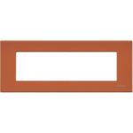 LIGHT - PLACCA 7 POSTI ROSSO GOMMA - BTICINO LEGRAND N4807RE
