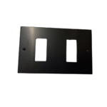 PLACCA 2 MODULI ALLUMINIO C/VITI NERA - VIW 08536.N