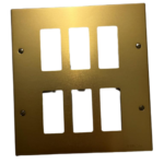PLACCA ALLUMINIO OXIVER 3+3 C/VITI SERIE 8000 BRONZO - VIW 08540.BR