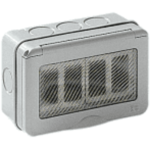 CONTENITORE PARETE IP55 4 POSTI GWS-MAGIC - ELETTROCANALI SERIE CIVILI EC310A4