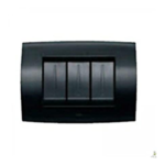 PLACCA SOFT METALLO 3 MODULI , GRIGIO ANTRACITE - ABB SACE 2CSE0301SFZ