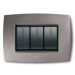 PLACCA SMART TECNOPOLIMERO 3 MODULI , GRIGIO PIETRA - ABB SACE 2CSE0307SMP