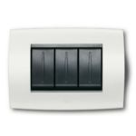 PLACCA SOFT TECNOPOLIMERO 3 MODULI, BIANCO ANTARTIDE - ABB SACE 2CSE0311SFP