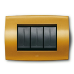 PLACCA SOFT TECNOPOLIMERO 3 MODULI GIALLO SAHARA - ABB SACE 2CSE0316SFP