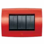 PLACCA SOFT METALLO 3 MODULI , ROSSO - ABB SACE 2CSE0320SFZ