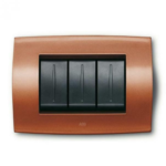 PLACCA SOFT METALLO 3 MOSULI, ROSSO RAME - ABB SACE 2CSE0321SFZ