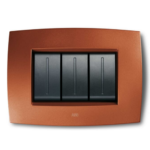 PLACCA SMART TECNOPOLIMERO 3 MODULI , ROSSO RAME - ABB SACE 2CSE0321SMP
