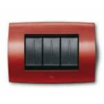 PLACCA SOFT METALLO 3 MODULI ROSSO ARIZONA - ABB SACE 2CSE0323SFZ
