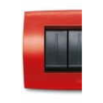 PLACCA SOFT METALLO 4 MODULI, ROSSO - ABB SACE 2CSE0420SFZ