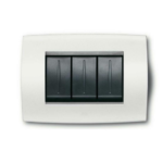 PLACCA SOFT METALLO 3 MODULI, BIANCO ANTARTIDE - ABB SACE 2CSE0311SFZ