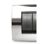 PLACCA SOFT METALLO 4 MODULI, CROMO LUCIDO - ABB SACE 2CSE0450SFZ