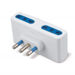 ADATTATORE QUADRUPLO BIANCO 10A SPINA 10A - ELETTROCANALI SERIE CIVILI ECK33420