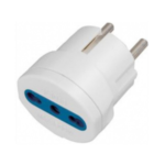 ADATTATORE BIVALENTE BIANCO SPINA SCHUKO 16A - ELETTROCANALI SERIE CIVILI ECK33503