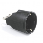 ADATTATORE SCHUKO NERO 10A - ELETTROCANALI SERIE CIVILI ECK33514