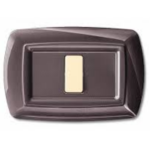 PLACCA TONDO' 1 MODULO ALLUMINIO NOTTE - ELETTROCANALI SERIE CIVILI ECL2591AN