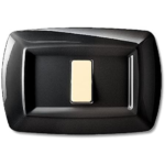 PLACCA TONDO' 1 MODULO NERO - ELETTROCANALI SERIE CIVILI ECL2591N