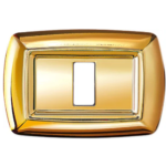 PLACCA TONDO' 1 MODULO ORO - ELETTROCANALI SERIE CIVILI ECL2591OR