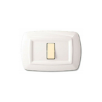 PLACCA TONDO' 1 MODULO BIANCO - ELETTROCANALI SERIE CIVILI ECL2591WH