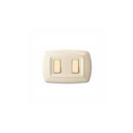 PLACCA TONDO' 2 MODULI AVORIO - ELETTROCANALI SERIE CIVILI ECL2592A