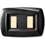 PLACCA TONDO' 2 MODULI NERO - ELETTROCANALI SERIE CIVILI ECL2592N