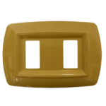 PLACCA TONDO' 2 MODULI GIALLO PASTELLO - ELETTROCANALI SERIE CIVILI ECL2592PY