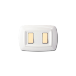 PLACCA TONDO' 2 MODULI BIANCO - ELETTROCANALI SERIE CIVILI ECL2592WH