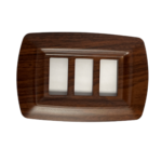 PLACCA TONDO' 3 MODULI LEGNO SCURO - ELETTROCANALI SERIE CIVILI ECL2593LS
