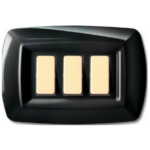 PLACCA TONDO' 3 MODULI NERO - ELETTROCANALI SERIE CIVILI ECL2593N