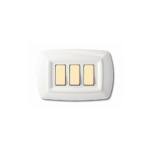 PLACCA TONDO' 3 MODULI BIANCO - ELETTROCANALI SERIE CIVILI ECL2593WH