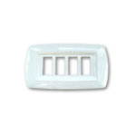 PLACCA TONDO' 4 MODULI BIANCO - ELETTROCANALI SERIE CIVILI ECL2594WH