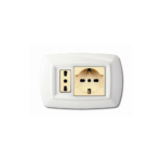 PLACCA TONDO' X UNEL DECENTRATA BIANCO - ELETTROCANALI SERIE CIVILI ECL2598WH