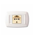 PLACCA TONDO' X UNEL CENTRALE BIANCO - ELETTROCANALI SERIE CIVILI ECL2599WH