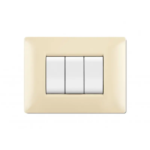 PLACCA MYLIFE Q 3 MODULI AVORIO - ELETTROCANALI SERIE CIVILI ECL2883A
