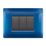 PLACCA MYLIFE Q 3 MODULI BLU - ELETTROCANALI SERIE CIVILI ECL2883BL