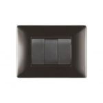 PLACCA MYLIFE Q 3 MODULI GRIGIO SCURO - ELETTROCANALI SERIE CIVILI ECL2883GS