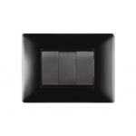 PLACCA MYLIFE Q 3 MODULI NERO - ELETTROCANALI SERIE CIVILI ECL2883N
